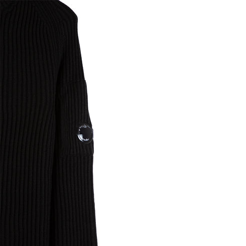 C.P. Company Merino Wool Sweater Black 999 13CMKN204A-005292A Degli Uberti